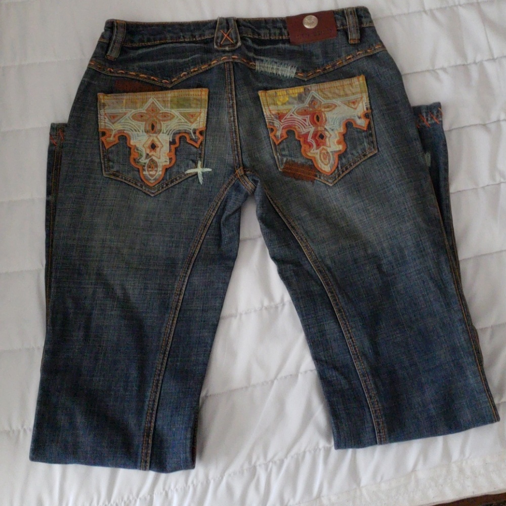 Antik Distressed Boot Cut Denim Jean